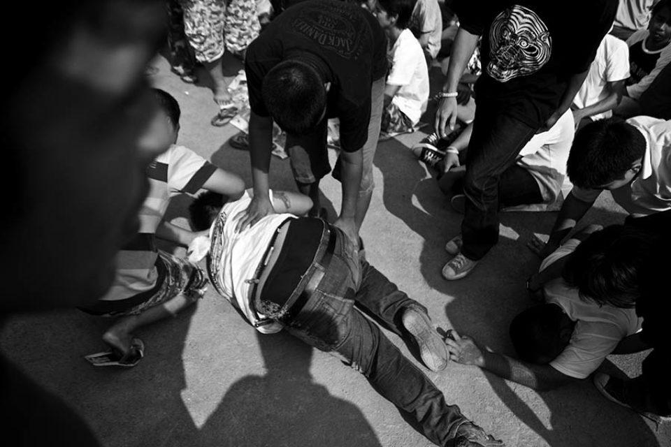 Fallen celebrant at the festival