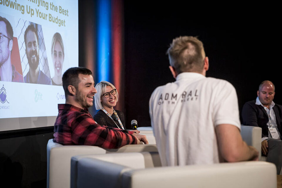 Event panelists laughing