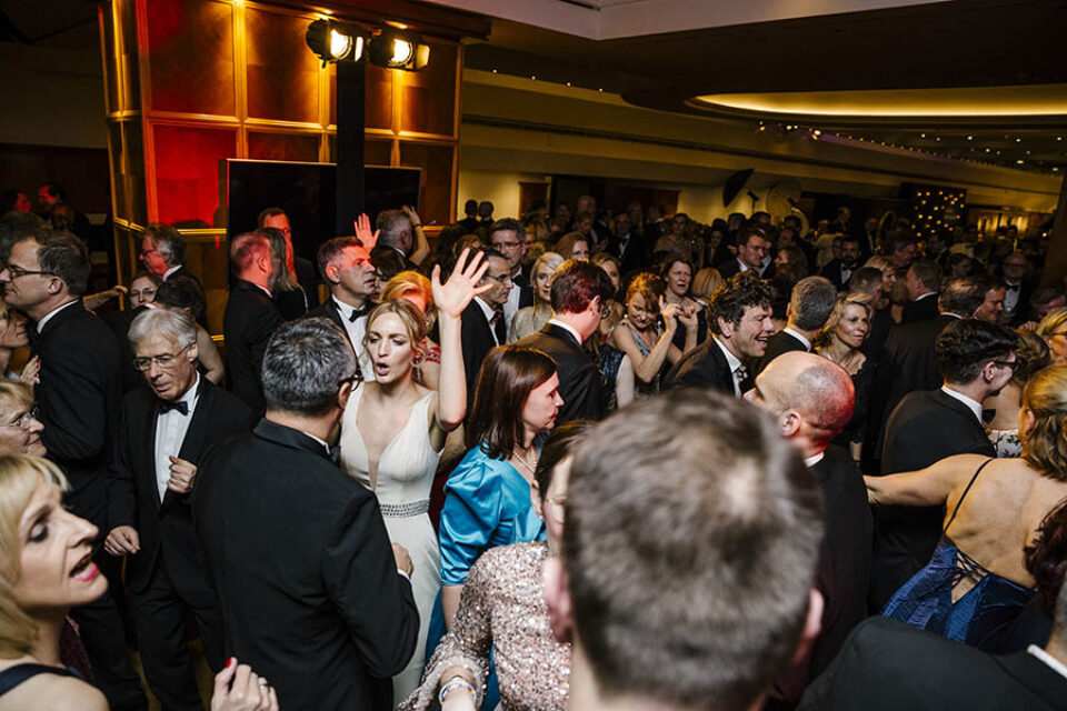 Event guests dancing