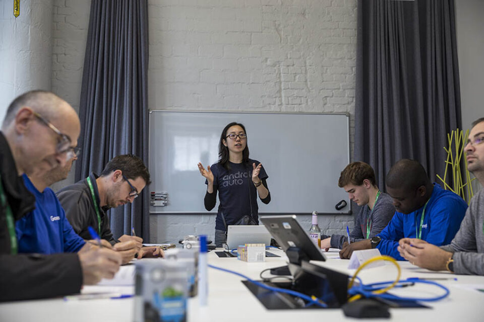 Google employee leading event workshop