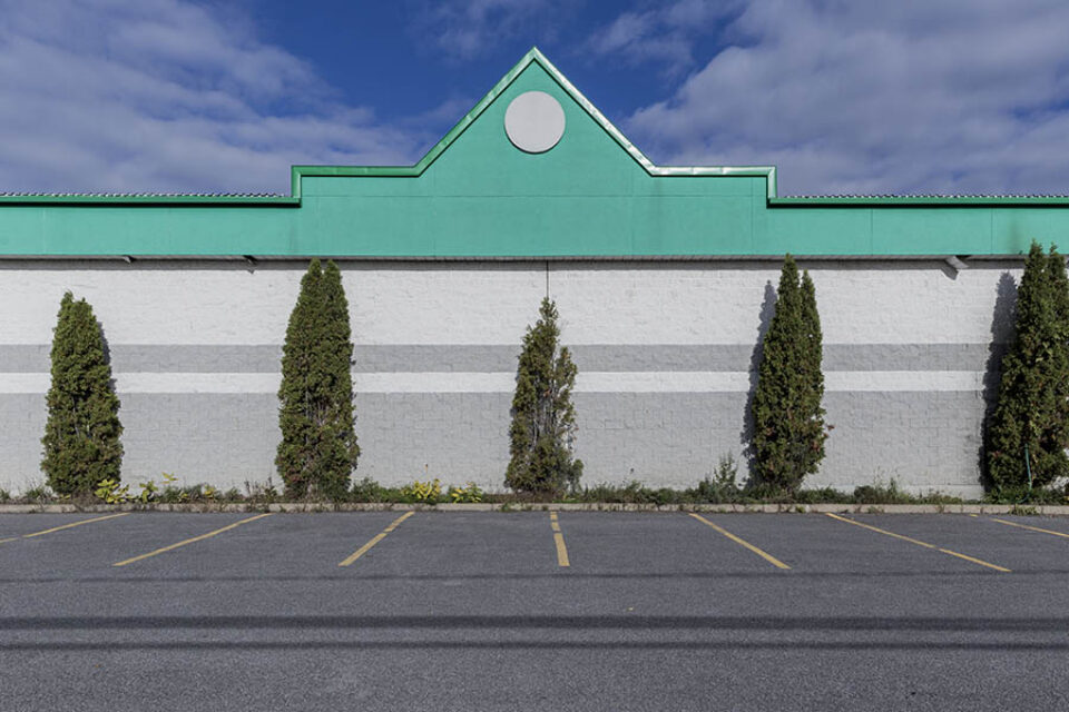 Colourful industrial building facade