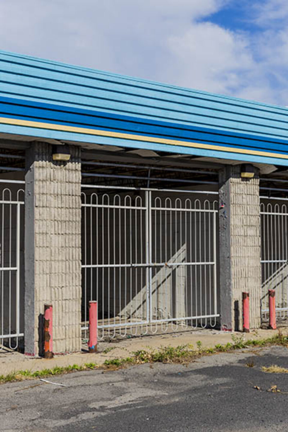 Abandoned building loading bay