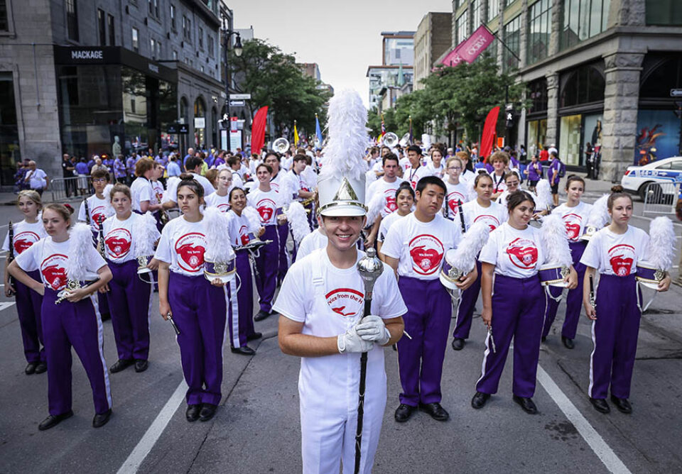 Marching band at Montreal street parade