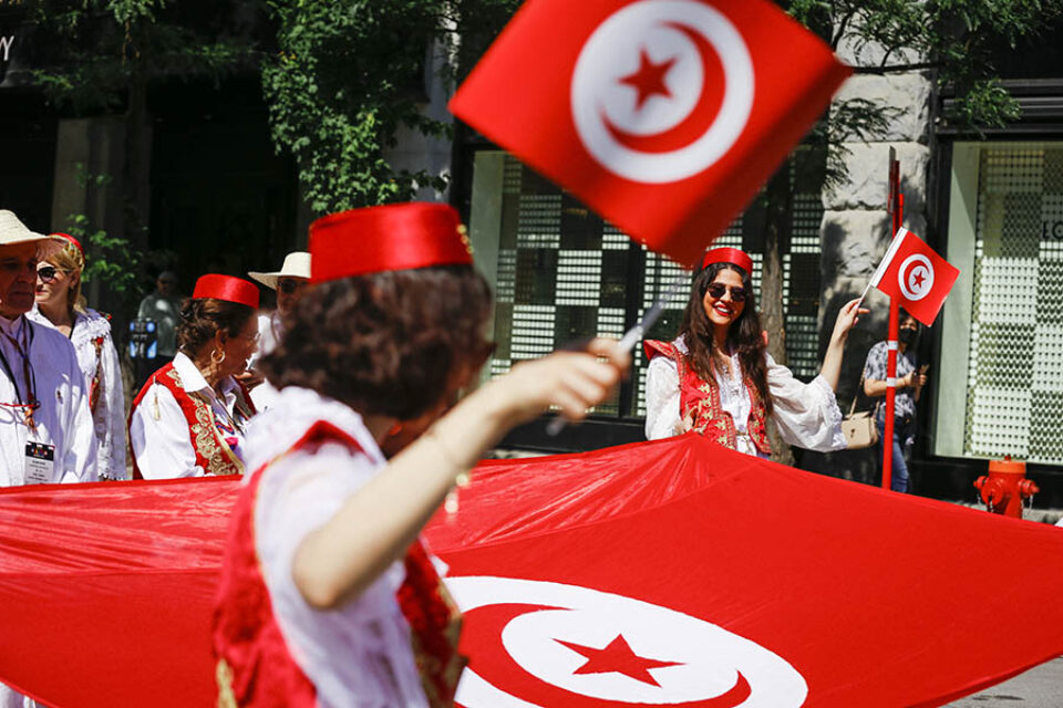 Tunisian delegates at Montreal street parade