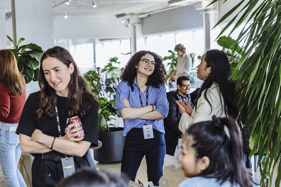 People socialising at Montreal event