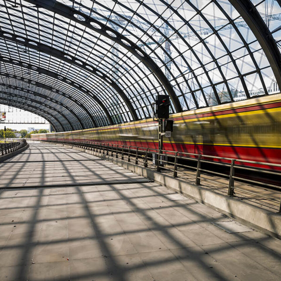 Architecture of main train station (Hauptbahnhof), Berlin, Germany