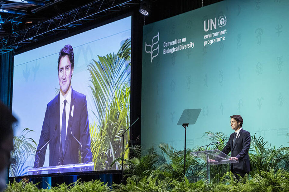 PM Justin Trudeau at COP15 Montreal