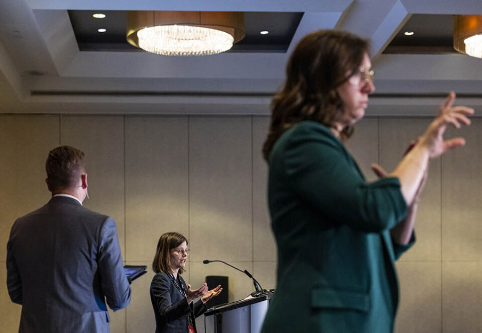 Sign language interpreter Montreal event photography