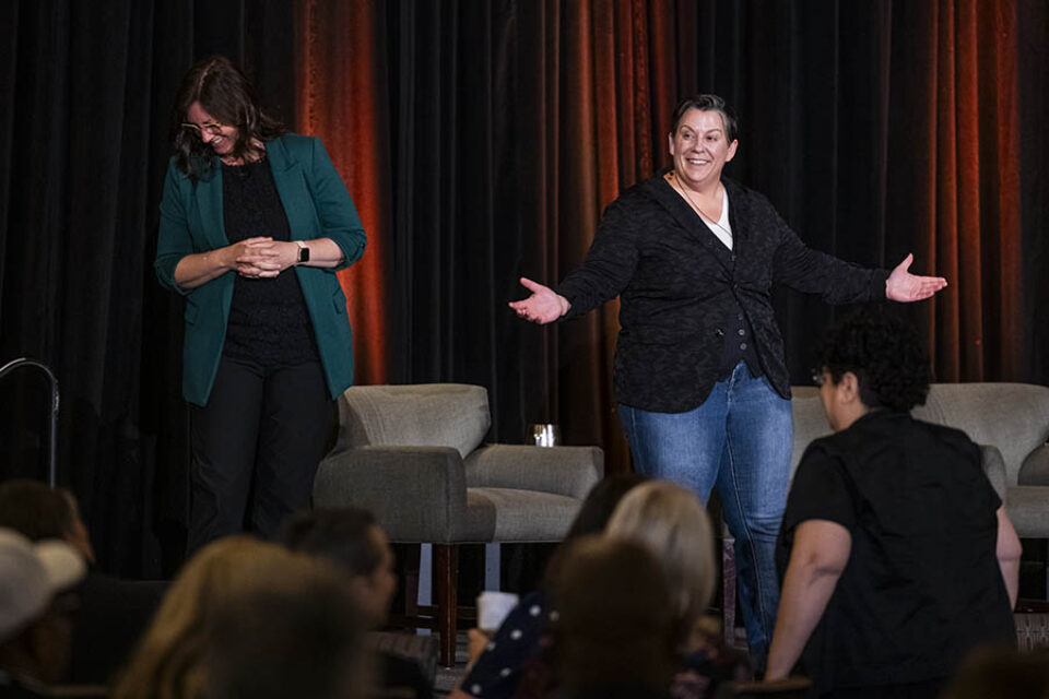 Mandy Rennehan onstage diversity conference - Montreal photographer