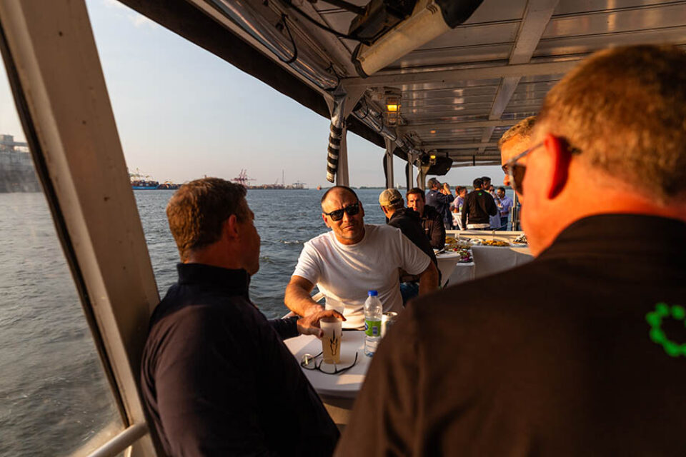 Event attendees on a boat, Montreal