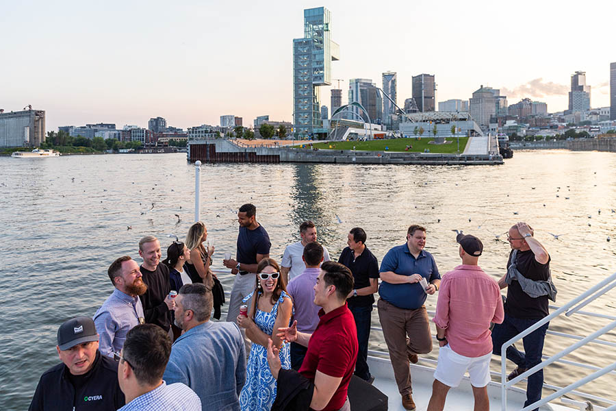 Event delegates on a Montreal boat cruise