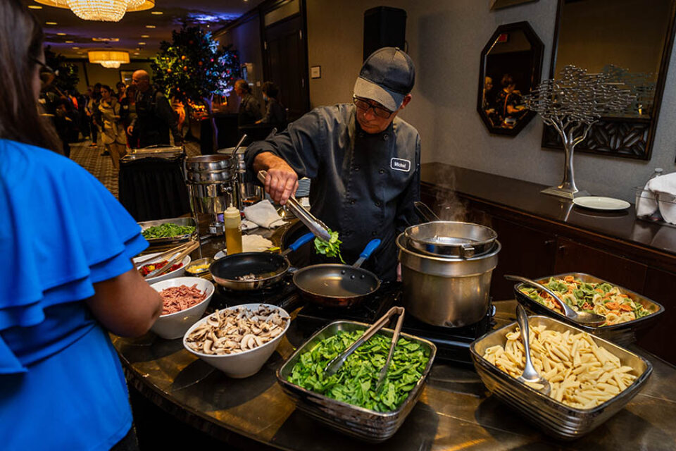 Chef at corporate event, Montreal